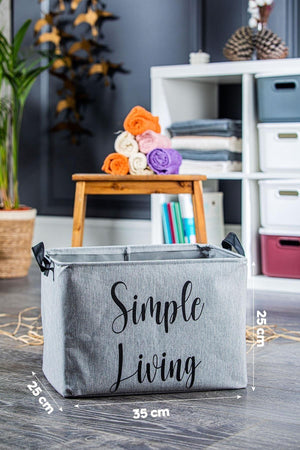 Simple Living Midi Mini Maxi Gray Rectangular Basket Set of 3 - Swordslife