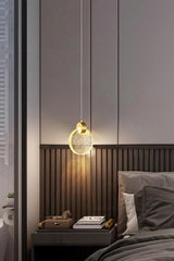 Single Bubble Glass Model Pendant Lamp Round Modern Led Chandelier, Modern Chandelier, Bedroom Chandelier - Swordslife