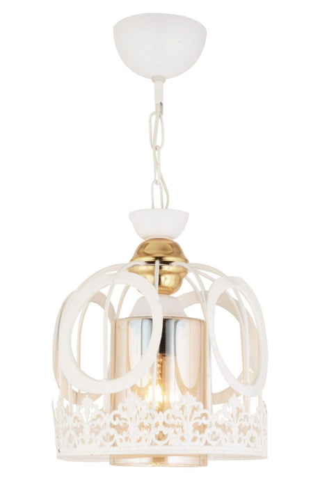 Single Lace White Modern Downward Facing Chandelier - Swordslife