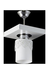 Single Modern Sport Model Square Tray Crowned White Chandelier - Swordslife