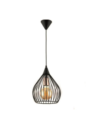 Single Pear Shaped Wire Cage Kitchen Hallway Floor Lamp Chandelier (WITH CHAIN) - Swordslife