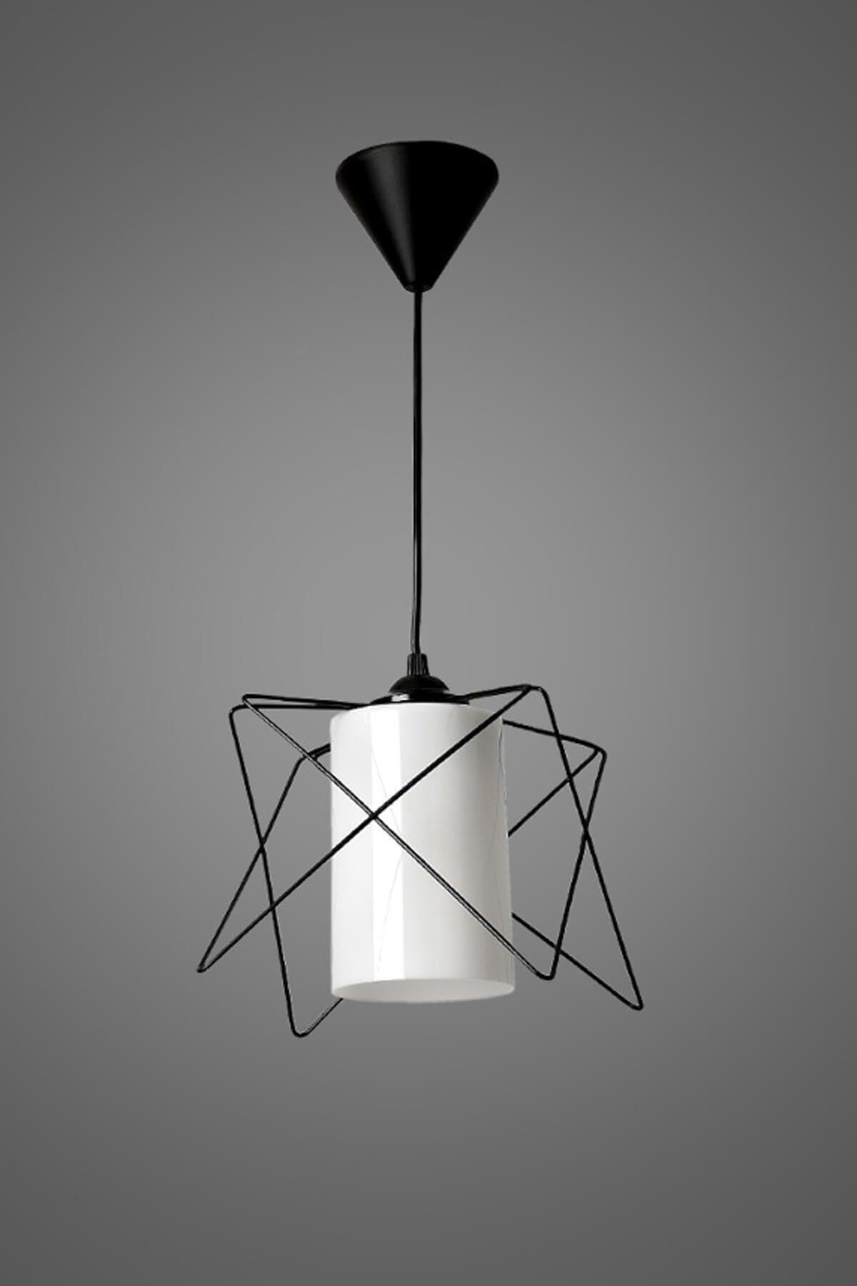 Single Pendant Black Zigzag Chandelier - Swordslife