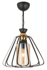 Single Tower Black Modern Downward Facing Chandelier - Swordslife