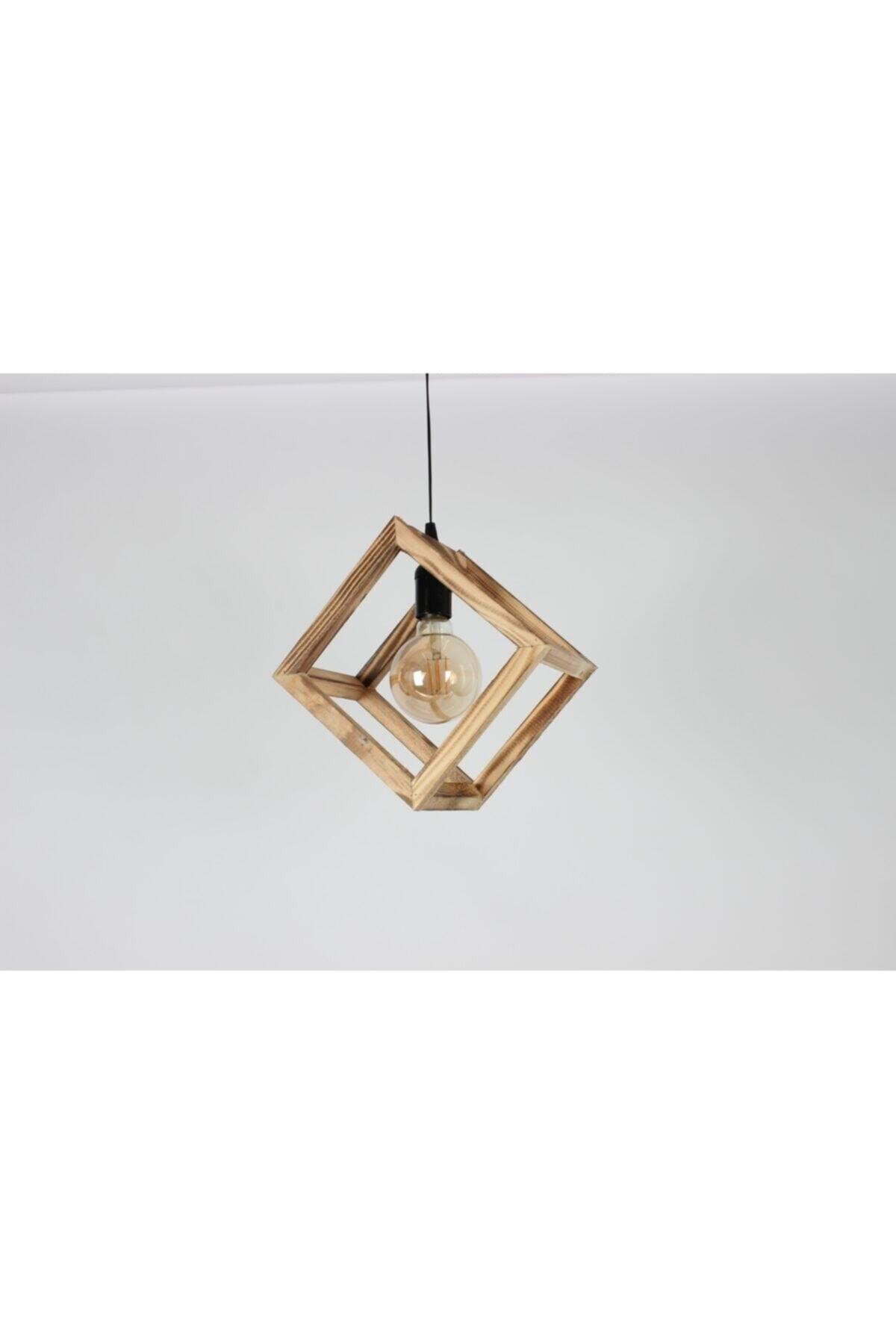 Single Wooden Cube Chandelier - Swordslife