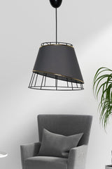 Sione Single Pendant Lamp Anthracite Gold Mdrn-45 - Swordslife