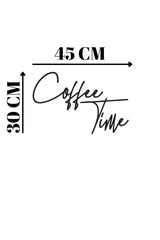 Black Wood Coffee Time Coffee Time Wall Art Lettering Wall Decor For Kitchen Cafe 45x30 cm Painting - Swordslife