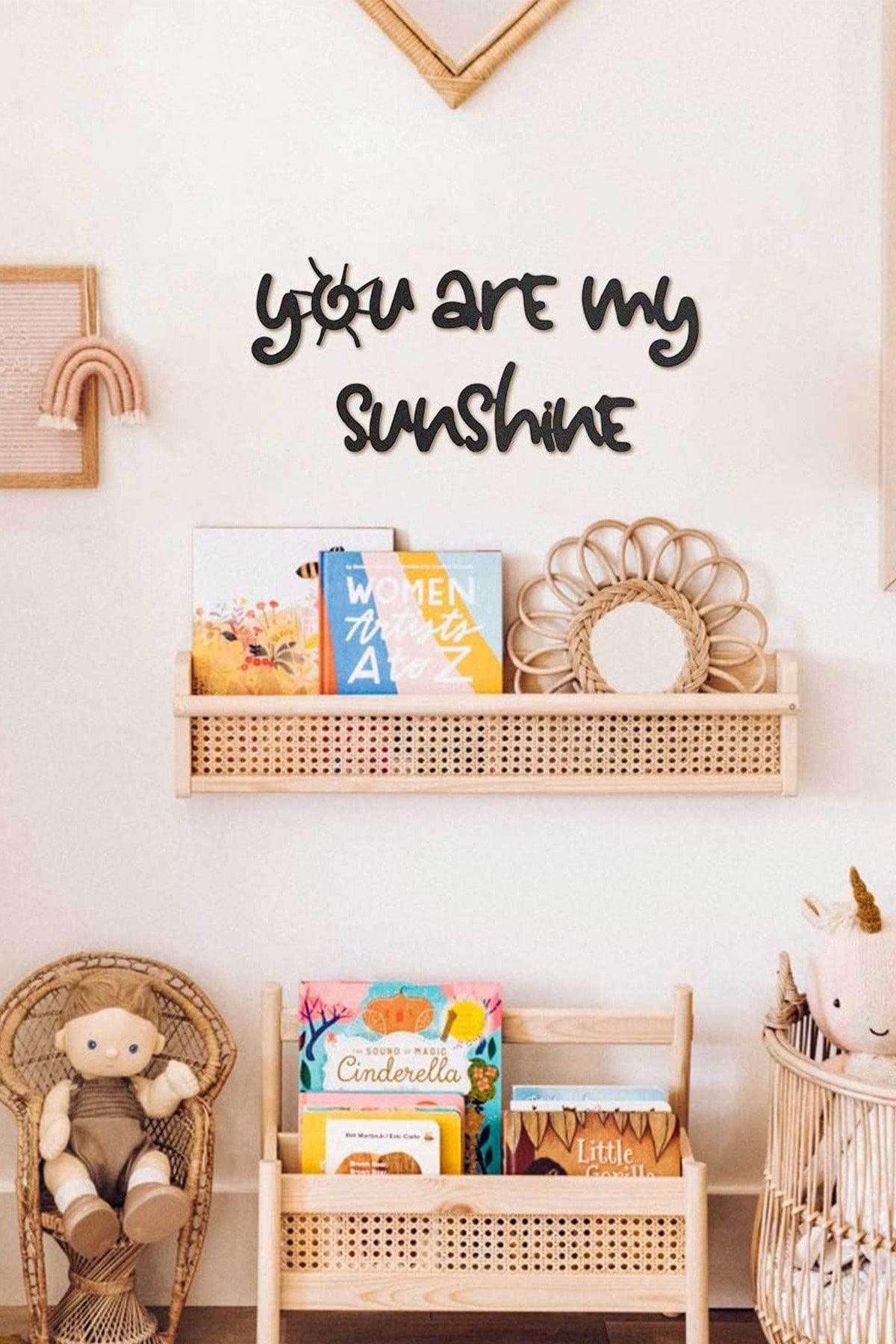 Black Wood You Are My Sunshine Graffiti Decor 55x30 Cm Table For Living Room Living Bedroom - Swordslife