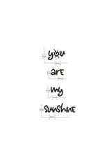 Black Wood You Are My Sunshine Graffiti Decor 55x30 Cm Table For Living Room Living Bedroom - Swordslife