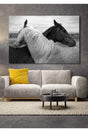 Black White Horses 70x100cm Canvas Painting Wall Decor For Living Room Living Bedroom Office Cafe Entrance - Swordslife