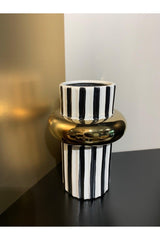 Black and White Striped Vase - Swordslife