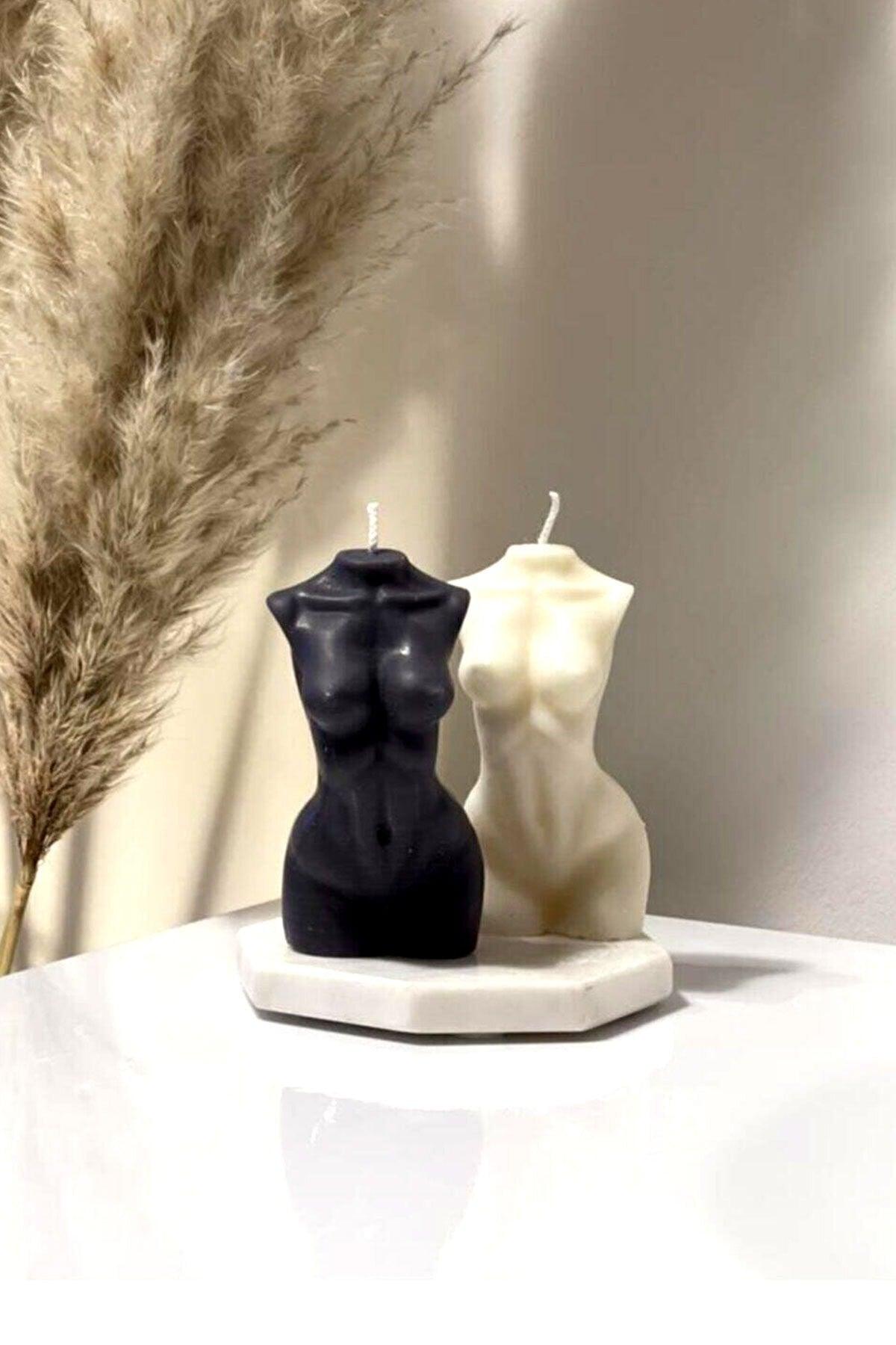 Black White Binary Woman Candle Scented Venus Candle Body Candle - Swordslife