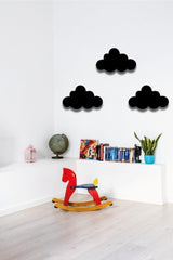 Black Cloud 3 Piece Set Cloud Wall Decor Kids Room Ornament - Swordslife