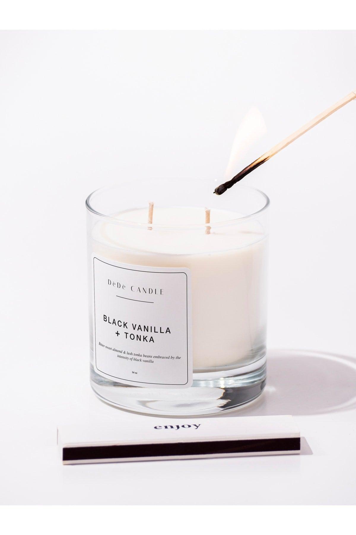 Black Vanilla Tonka Bean Soy Wax | Black Vanilla Tonka Aromatherapy Candle - Swordslife