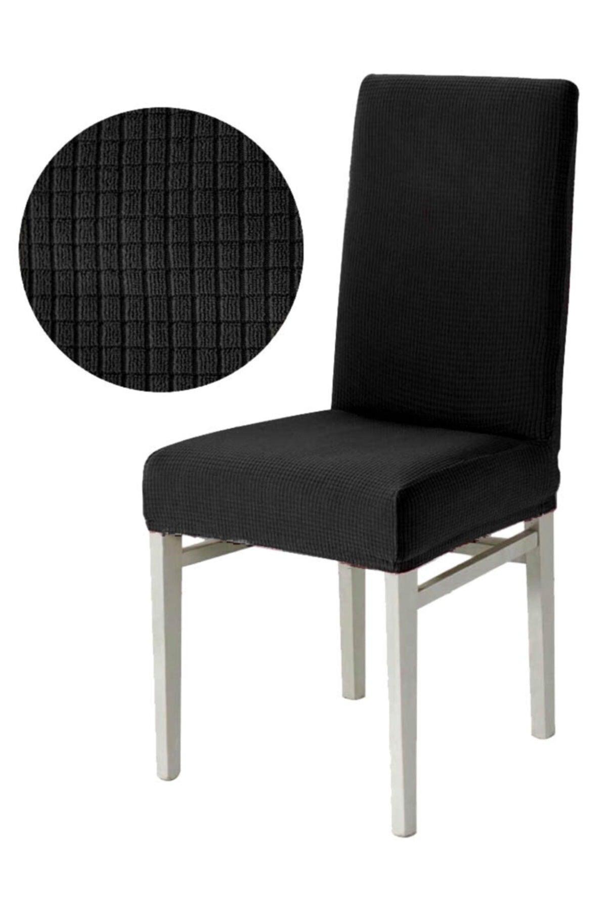 Black Washable Lycra Flexible Elastic Chair Cover - Swordslife