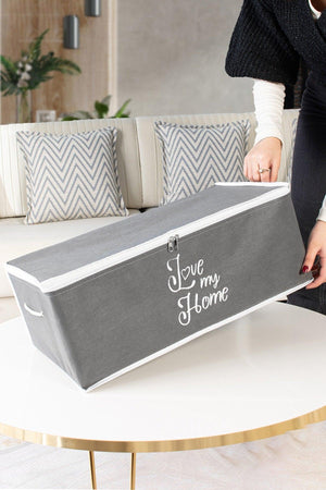 Small Size Anthracite Color Printed Storage Bag 52 X 28