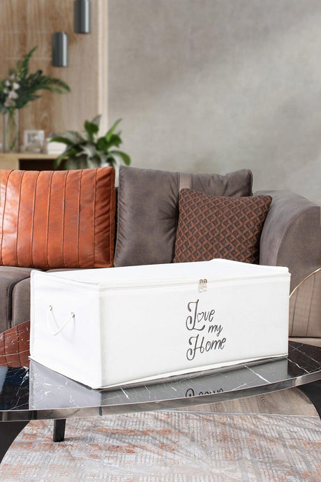 Small Size White Color Printed Storage Bag 52 X 28 X 21 Cm - Swordslife