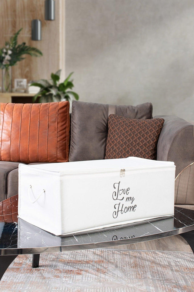 Small Size White Color Printed Storage Bag 52 X 28 X 21 Cm - Swordslife
