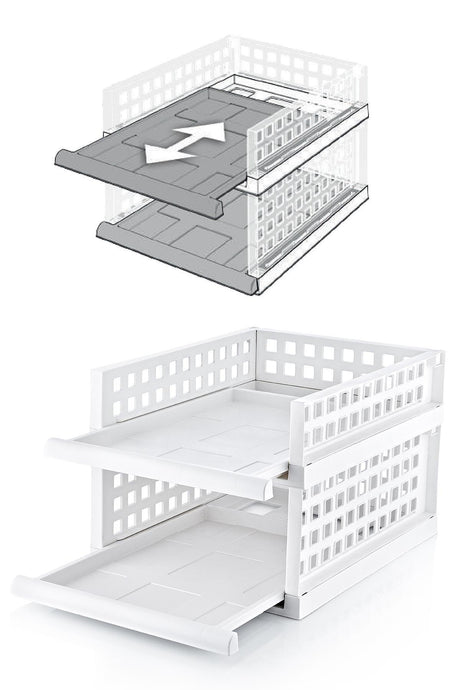 Smart Midi - White Smart Shelving System, Cabinet Organizer, Drawer And Organizer - Swordslife