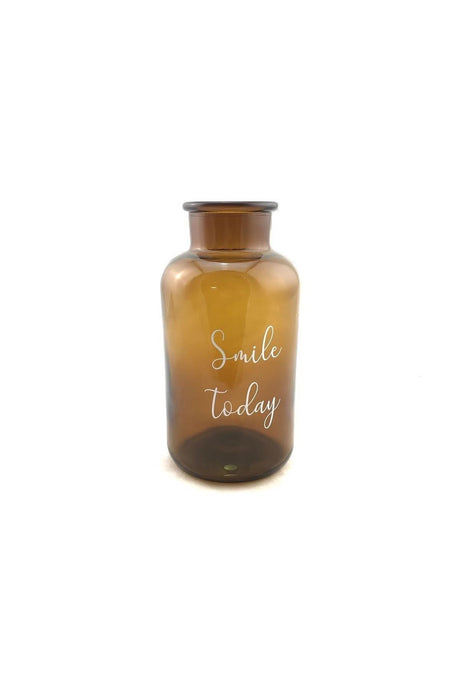 Smile Today Amber Glass Vase - Swordslife