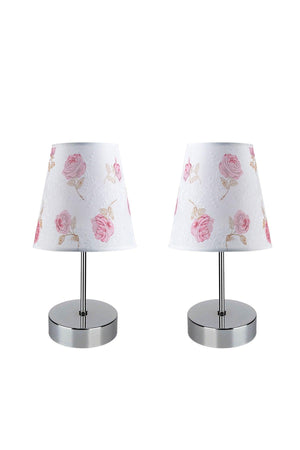 Smyrna Gray Leg Pink Rose Lampshade 2 pcs - Swordslife