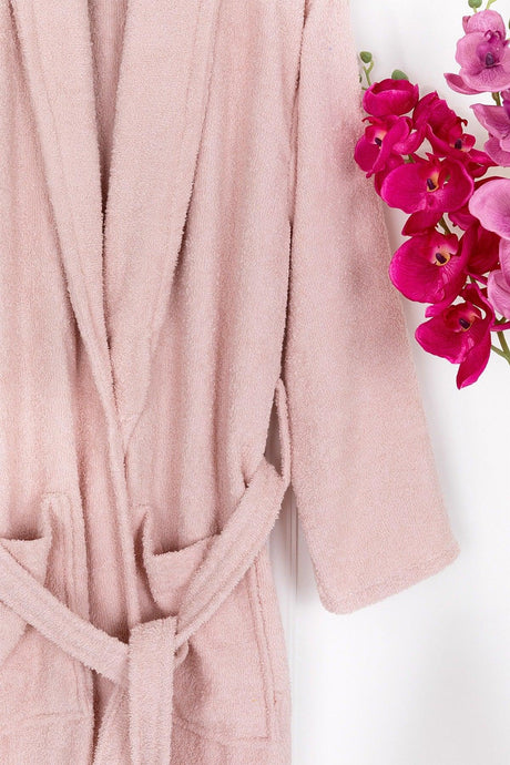 Şalyaka Bathrobe 100% Cotton Extra Soft Powder - Swordslife