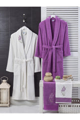 Snow White Lilac Towel Bathrobe Set of 4 - Swordslife