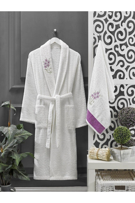 Snow White Lilac Towel Bathrobe Set of 4 - Swordslife