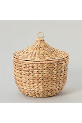 Sofia Basket With Lid 30x31 Cm Natural - Swordslife