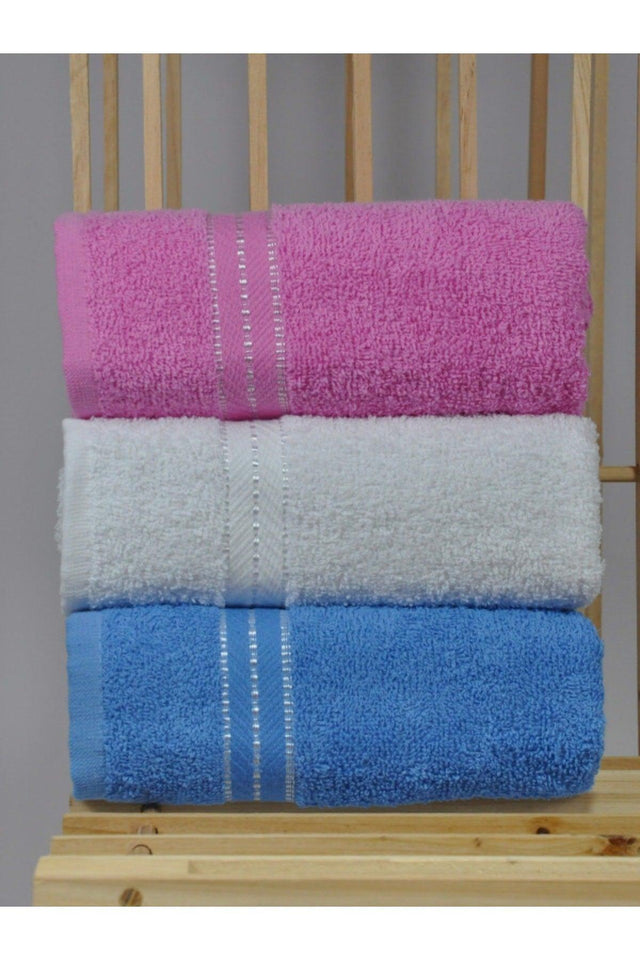 Set of 3 Soft Water Absorbent Cotton 50x90 Hand/Face Towels - Swordslife