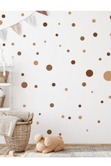 Soft Brown Tones Polka Dot Set Colorful