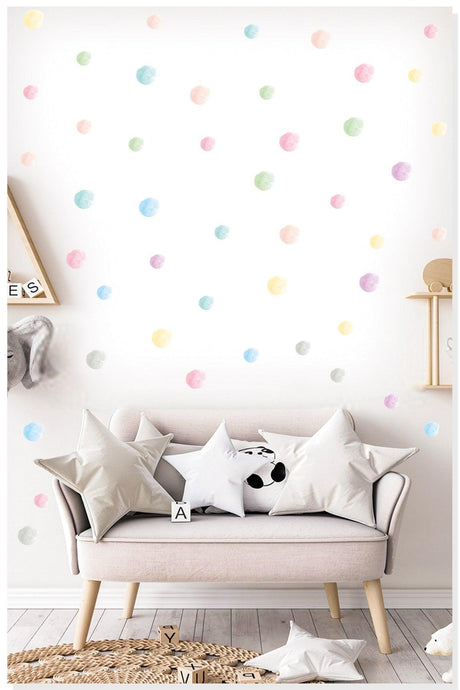 Soft Color Suluboya 3 und 5 Cm 100 Stk Gepolstertes Set Dekorative Kinder Zimmer Wandaufkleber Wand - Swordslife