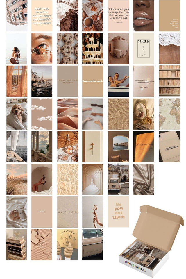 Soft Wall Poster Collage Set - 50 Pieces - Adhesive Back - Plain Poster Set - 10cm*15cm, Boxed - Swordslife