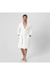 Solid Unisex Bathrobe Ecru