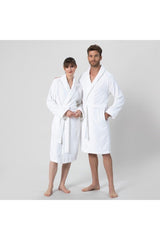 Solid Unisex Bathrobe White - Swordslife