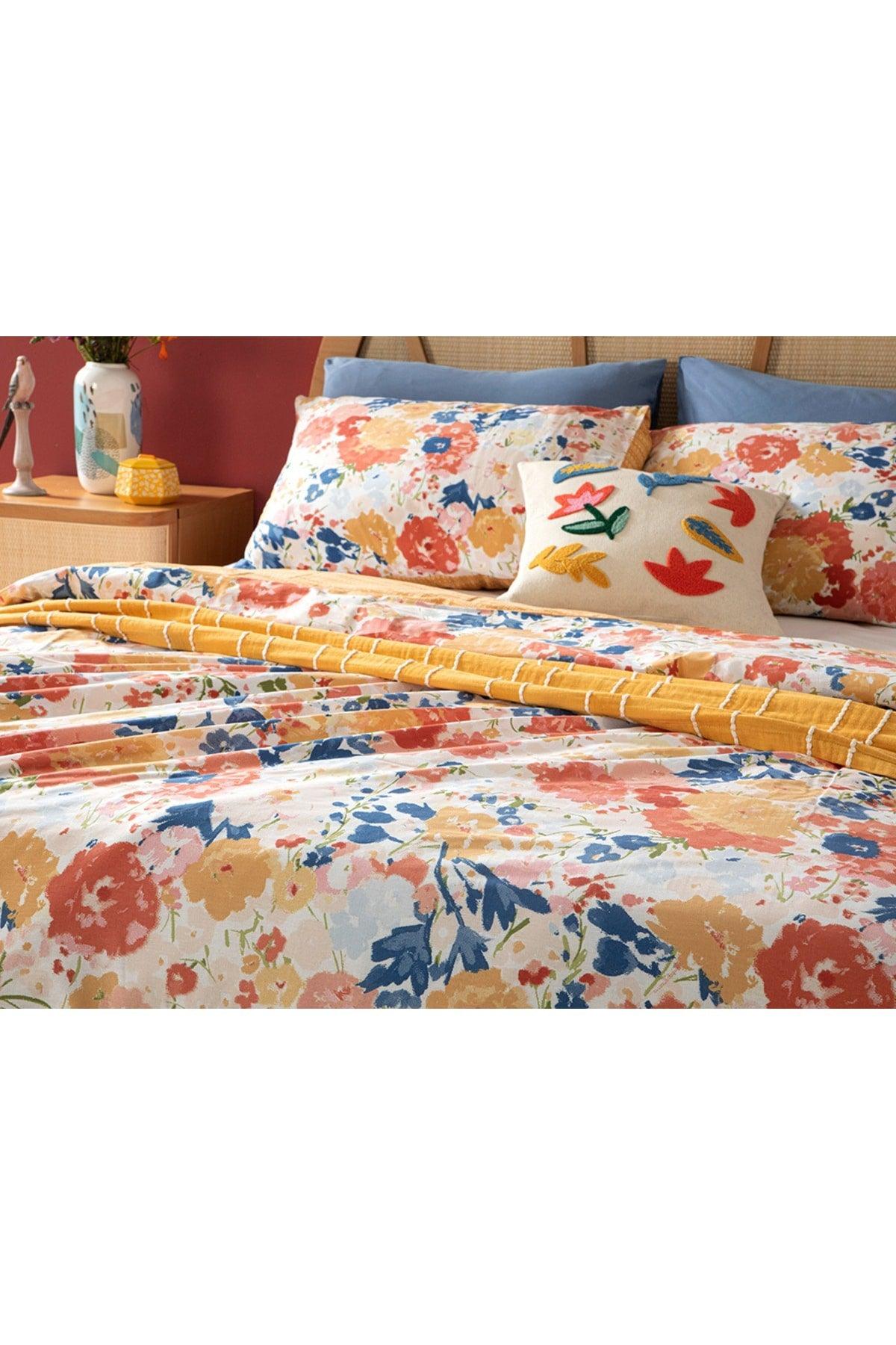 Spring Garden Cotton Single Duvet Cover Set 160x220 Cm Pomegranate Flower - Swordslife