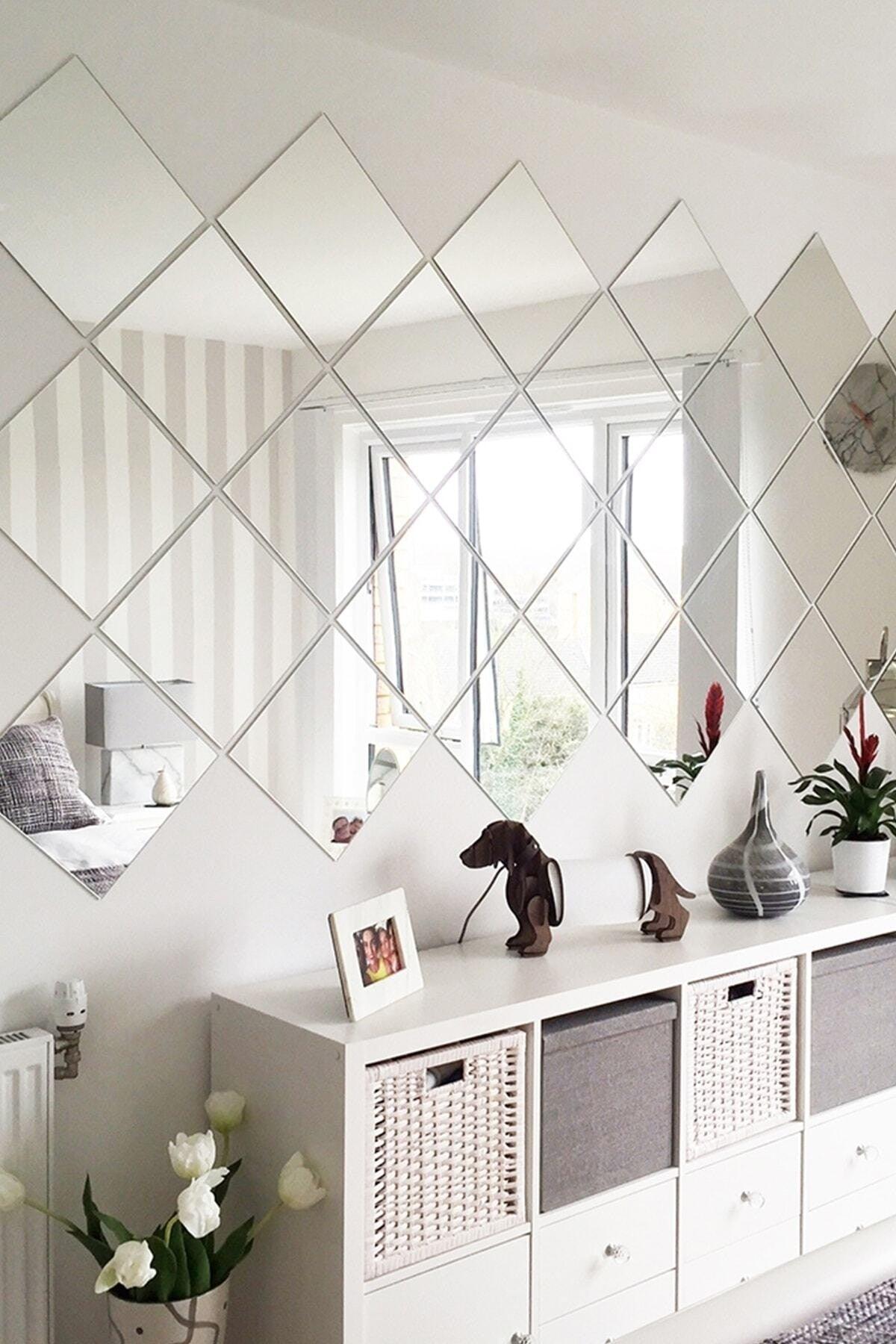 Square Decorative Glass Mirror 4x 30x30 - Swordslife