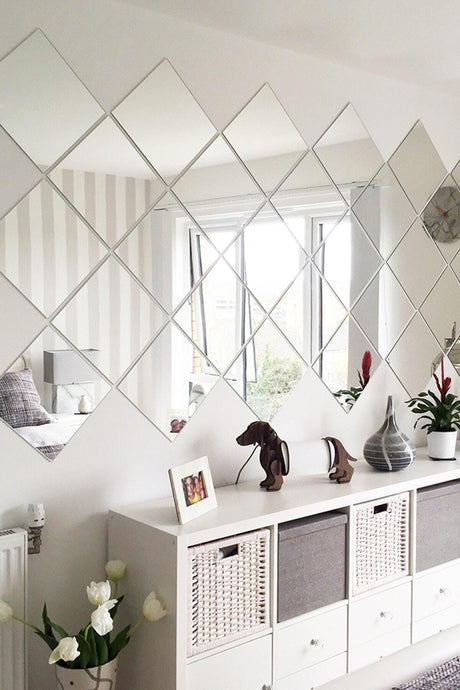 Square Decorative Glass Mirror 4x 30x30 - Swordslife