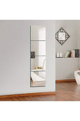 Square Full Length Mirror 4 Pieces 25x25 Cm Wall Mirror - Swordslife