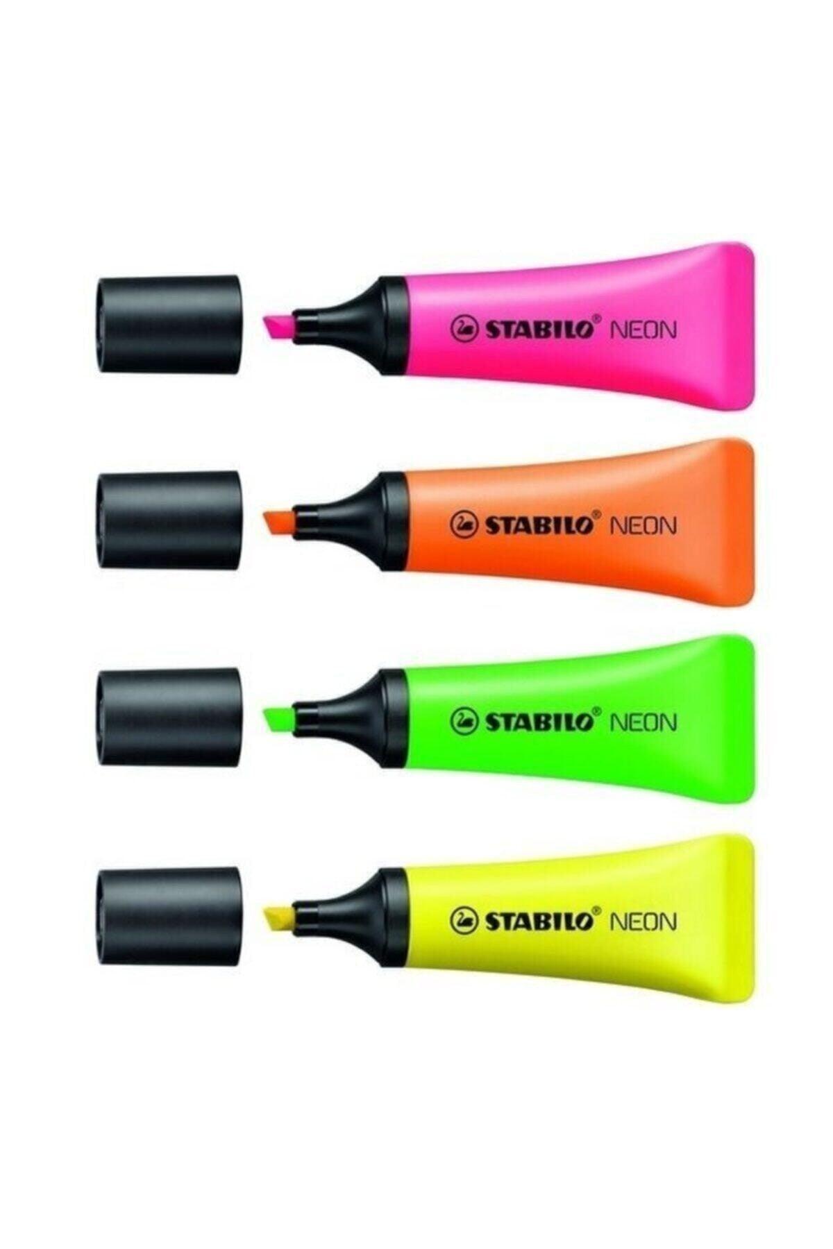 Stabilo Neon Highlighter Set of 4