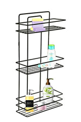 Stainless Black 3 Tiers Flat Bathroom Corner Shampoo Corner Bathroom Shelf - Swordslife