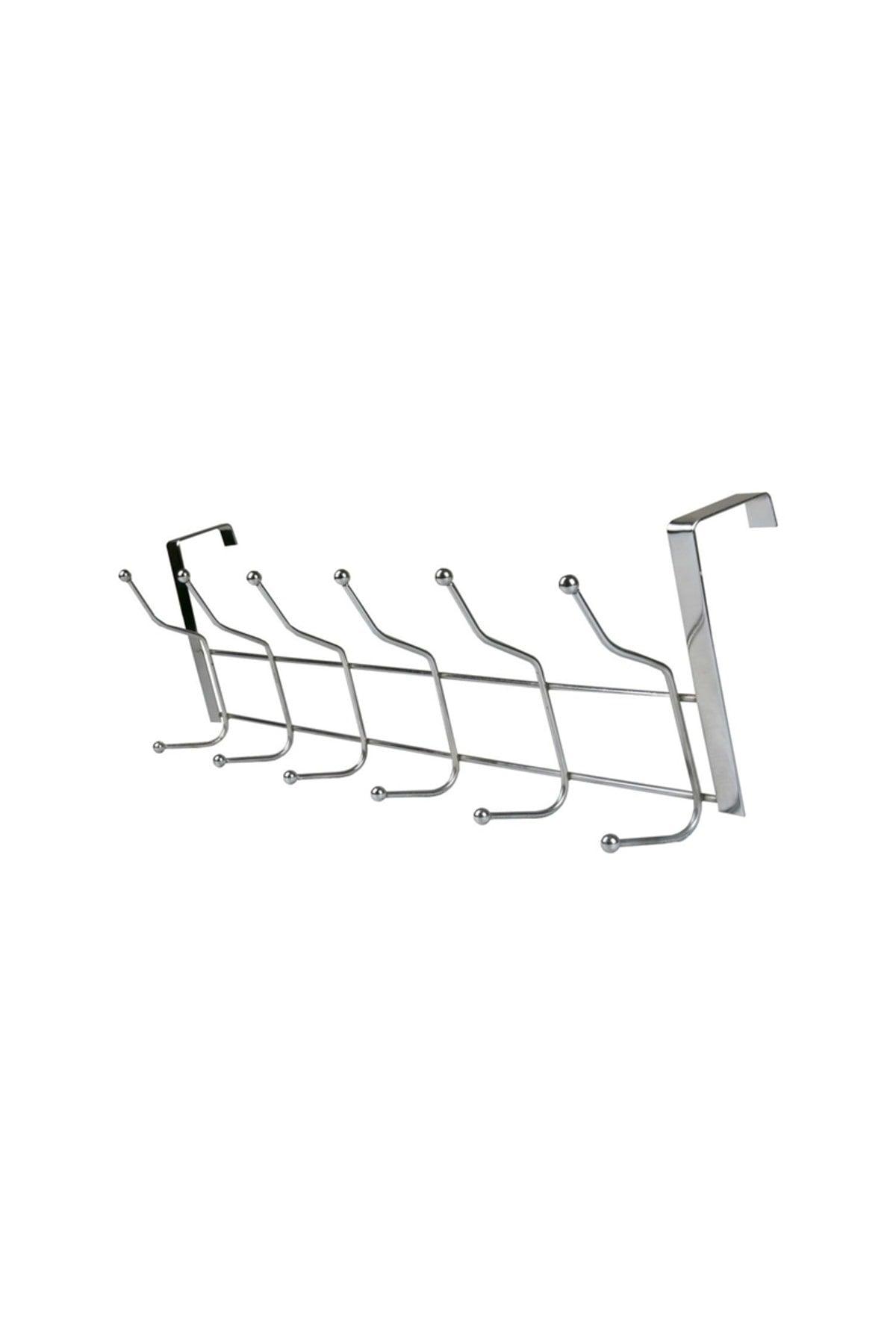 Stainless Metal Practical 12 Hooks Behind Door And Wall Bathroom Kitchen Hanger Organizer - Swordslife