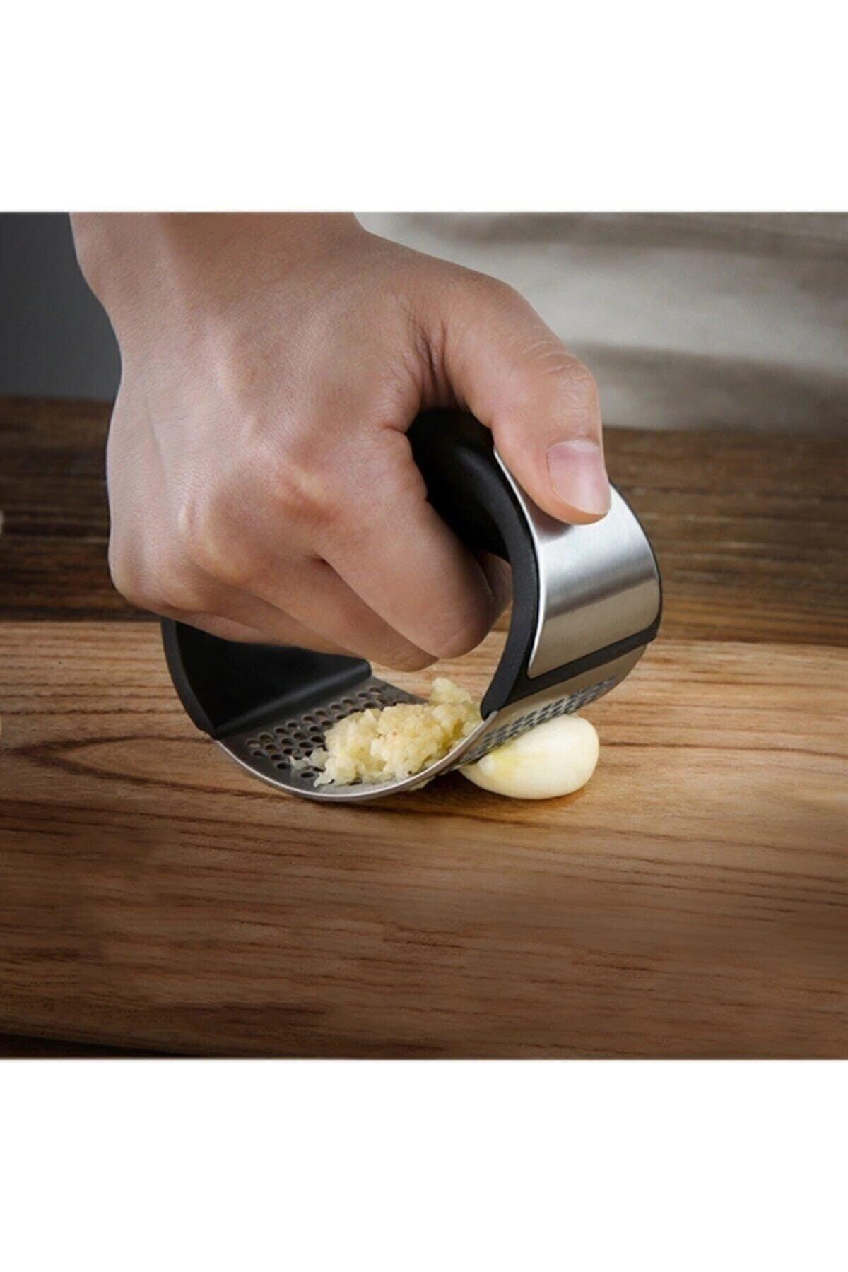 Stainless Steel Garlic Crusher Garlic Ginger Crusher Garlic Grinder Grater - Swordslife