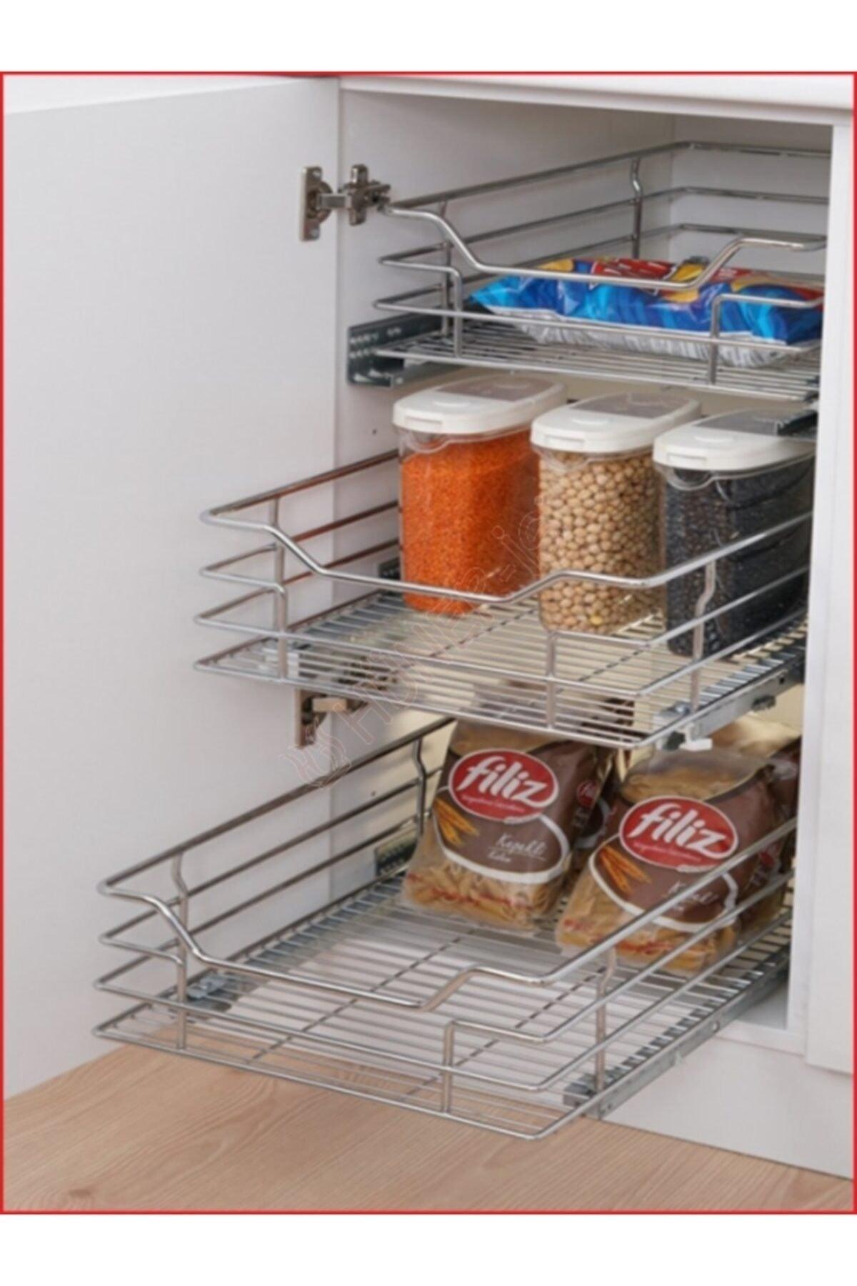 Freestanding Drawer Basket With Telescopic Rail