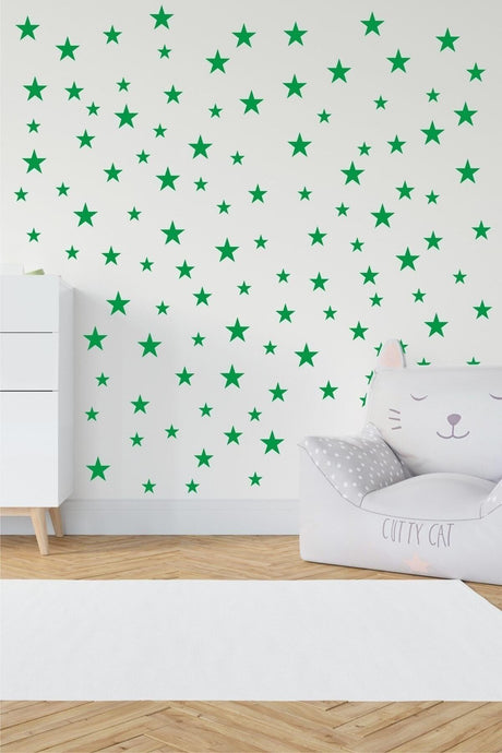 Star Sticker, Baby Room Sticker, Stars Kids Room Sticker, Green - Swordslife