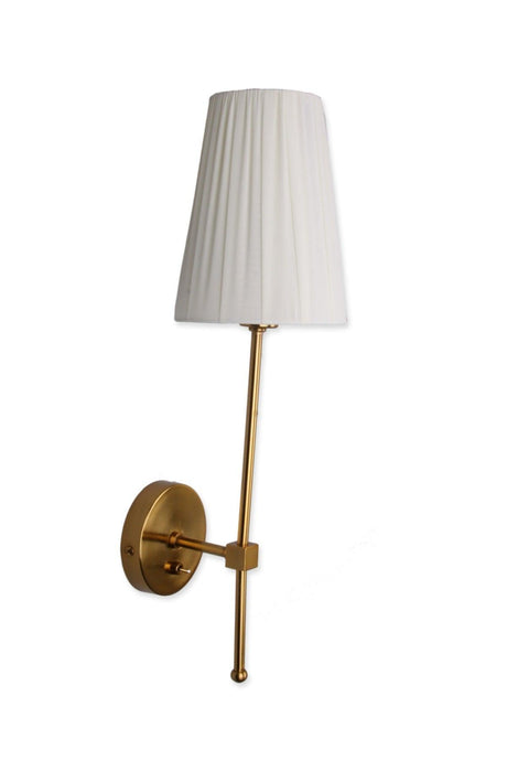 Stick Modern Honey Color Coated Sconce - Buttoned - Swordslife