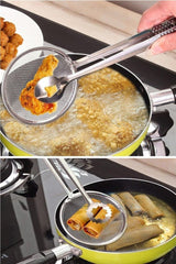 Frying And Boiling Tongs Steel Colander With Strainer - Swordslife