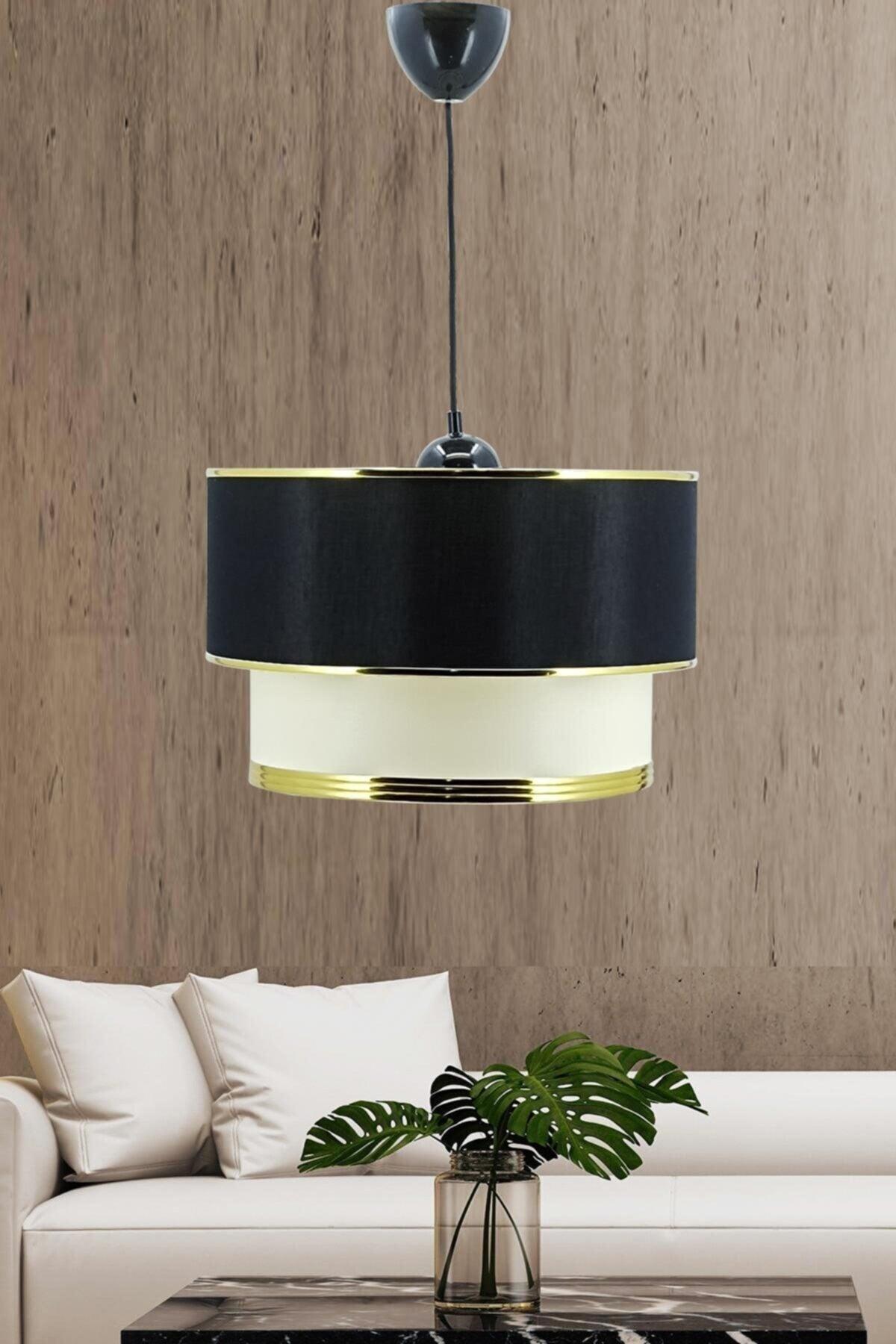 Strip Cake Pendant Lamp Chandelier Black - Swordslife