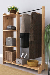 Style Coat Rack Standing Clothes Hanger And Garment Hanger Clothes Cabinet - Atlantik Pine - Swordslife