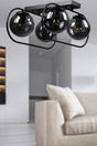 Sühan 4th Row Black-smoked Globe Glass Chandelier - Swordslife