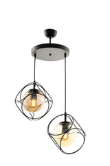 Suna 2.li Black-honey Glass Chandelier - Swordslife